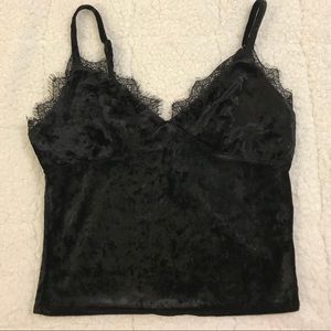 Velvet crop top